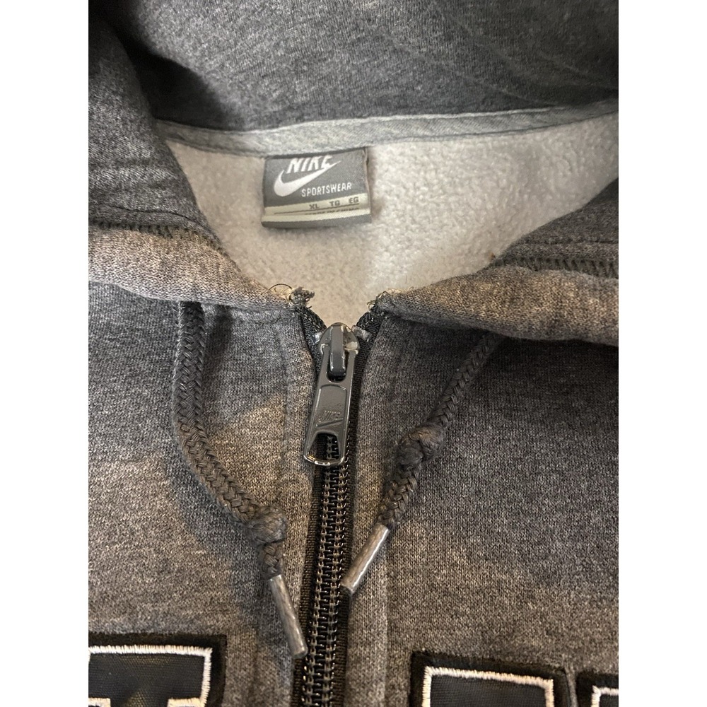 Nike Sportswear Men Full Zip Hoodie SZ XL Gray VTG Varsity Style Code 333260-071 - Picture 11 of 16